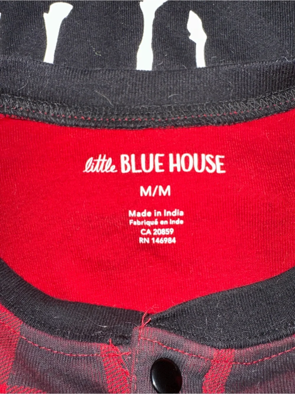Little Blue House Red And Black Plaid Dog Shirt Size Medium